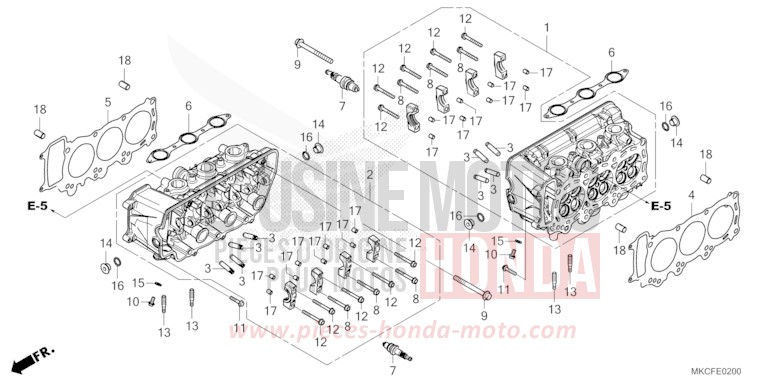 CYLINDER HEAD for Gold Wing GLINT WAVE BLUE METALLIC (B197H) from 2022